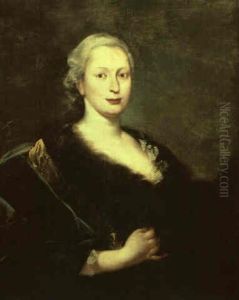 Portrait Of A Lady With A Fur And Lace-trimmed Dress by Martin van Meytens the Younger