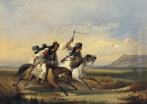 Lovasok (horsemen) by Jozsef Mezey