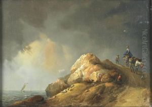 Reisende Handler An Der Kuste by Lajos Mezey