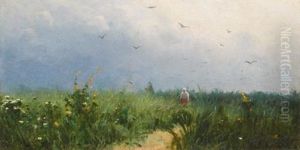 In The Field by Grigori Grigorievich Miasoyedov