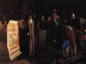 Grand Prince Vladimir Receiving Instructions On Christianity by Grigori Grigorievich Miasoyedov