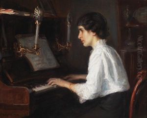 Woman Playing A Piano