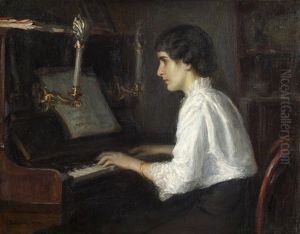 Dame Am Piano by Oskar Michaelis