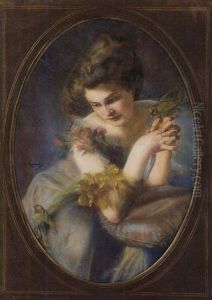 The Lady With The Love Birds by Oskar Michaelis