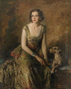 Portratt Av Marguerite Wenner-gren (1891-1973), Nee Liggett Gautier, Gift Med Finansmannen Axel Wenner-gren