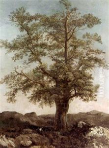 Study Of A Tree by Achille Etna Michallon