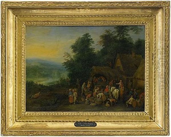 Gardsidyll Med Arbetande Bonder - view 1