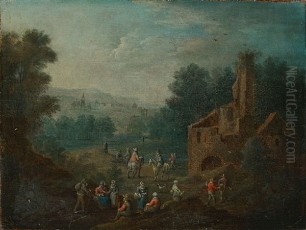 Landschaften Mit Figurenstaffage (pair) - view 1