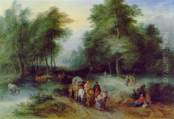 Waldlandschaft Mit Reisenden - view 1