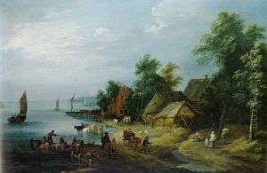 Village De Pecheurs Au Bord De L'estuaire