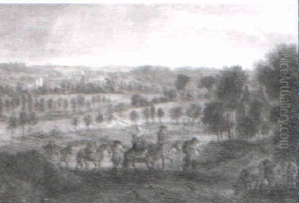 Travellers In An Extensive Landscape - view 1