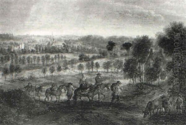 Travellers In A Landscape - view 1
