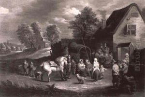 Scene De Taverne by Theobald Michau