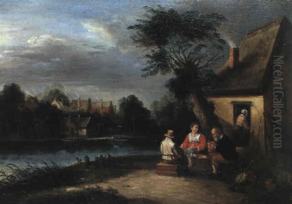Feierabend Vor Dem Bauernhof Am Fluss - view 1