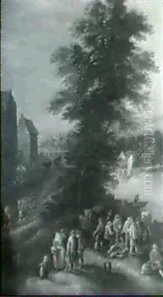 Paysage Fluvial Anime De Pecheurs - view 1