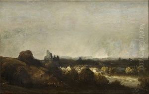 Paysage A La Ruine by Georges Michel