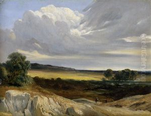 Wolkenbanke Uber Einer Weiten Landschaft Wolkenbanke Uber Einer Weiten Landschaft