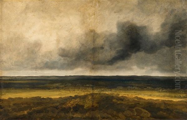 Panoramic Landscape With A Cloudy Sky - view 1