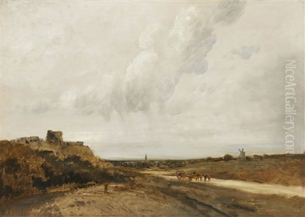 Landscape With Wagon And A Wind Mill - view 1
