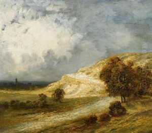 Weite Landschaft Unter Gewitterhimmel
