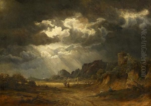 Gewitterlandschaft Mit Hirten - view 1