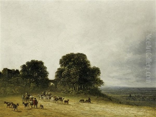 Landschaft Mit Bauern Und Vieh Bei Saint-denis (landschaft Mit Hirten) - view 1
