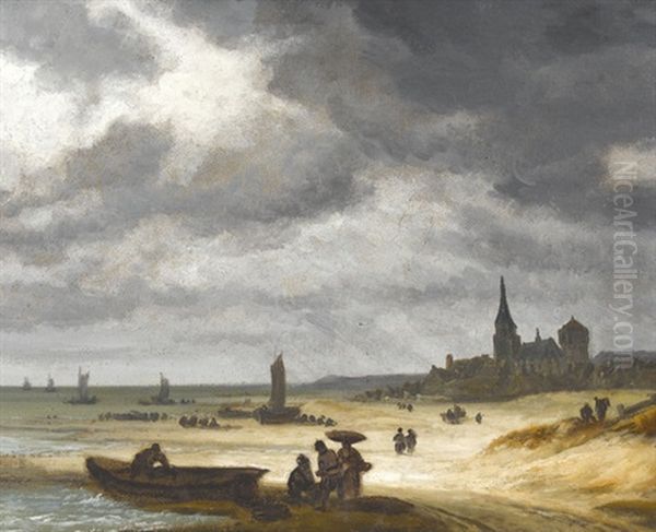 Kustenpartie Mit Ortschaft Und Booten - view 1