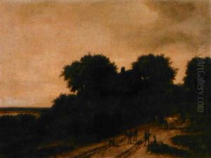 Scene Pastorale Sur Un Chemin Scene Pastorale Sur Un Chemin