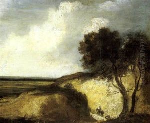 Paysan Sur Le Chemin by Georges Michel