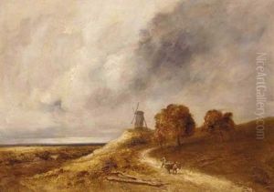 Moulin Dans Un Paysage by Georges Michel