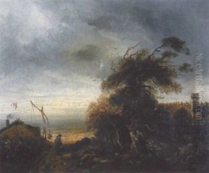 Kustenlandschaft Im Sturm by Georges Michel