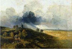 Orage Au Dessus De La Colline Au Moulin
