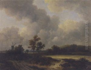 Landschaft Mit Windmuhle Landschaft Mit Windmuhle