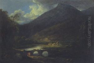 Gebirgslandschaft Mit Aufziehendem Gewitter by Georges Michel