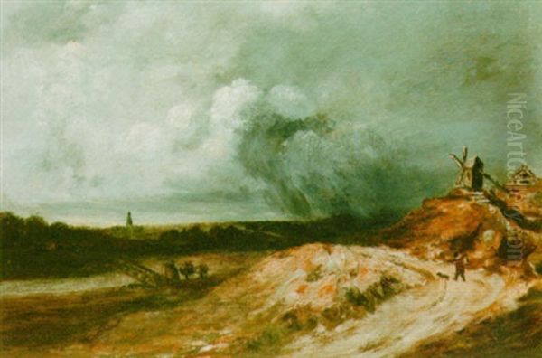 A Landscape With Figures Under Stormy Skies - view 1