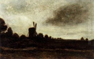 Landscape With Windmill by Georges Michel
