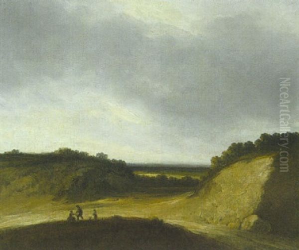 Hohlweg Zwischen Sanddunen Mit Buschwerk - view 1