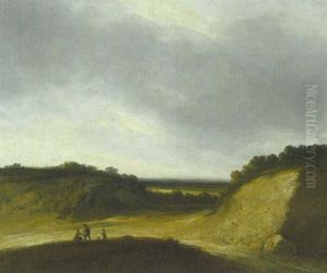 Hohlweg Zwischen Sanddunen Mit Buschwerk by Georges Michel