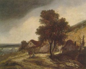 Paysage Avec Deux Personnages by Georges Michel