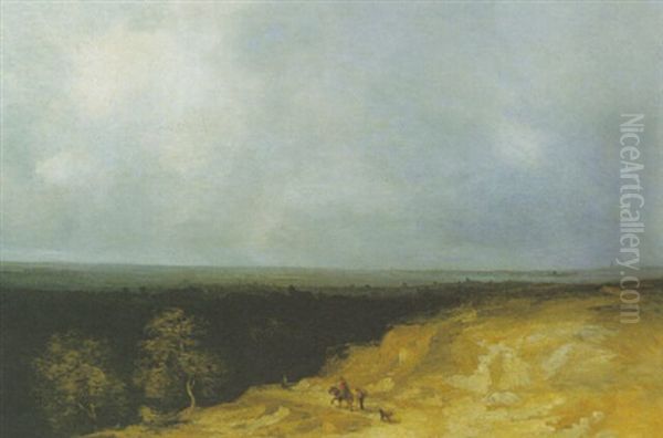 Quarry Before A Wooded Valley, Paris In The Background - view 1