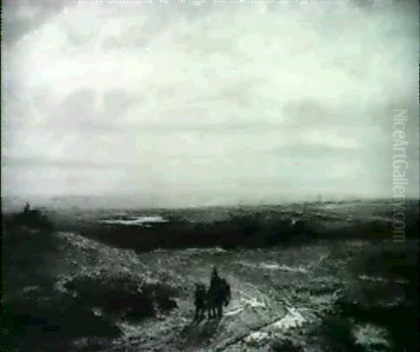 Figures Traveling The Road - view 1