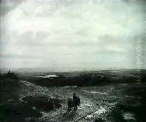 Figures Traveling The Road