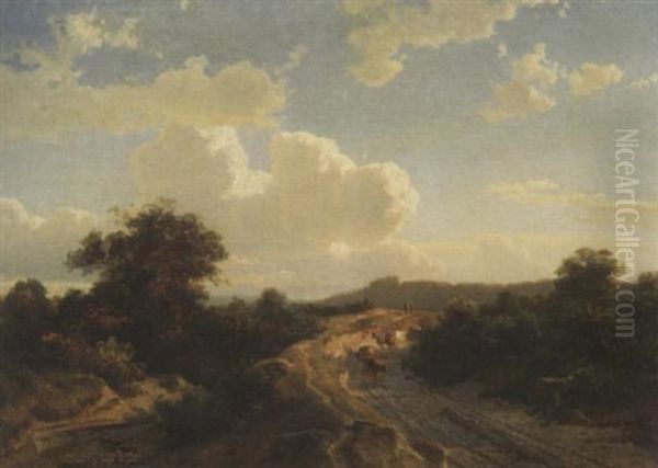 Viehtrieb In Weiter Voralpenlandschaft - view 1