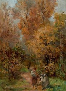 Personnages Dans Un Paysage by Henri Michel-Levy