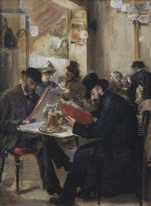 Au Cafe by Henri Michel-Levy