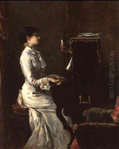 Femme A Son Piano (portrait Presume De Mme. Manet) Femme A Son Piano (portrait Presume De Mme. Manet)