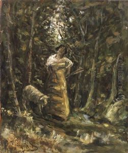 Pastorella Nel Bosco by Francesco Paolo Michetti