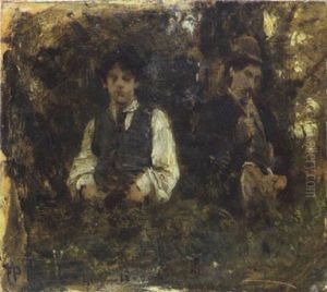 Figure Nel Bosco by Francesco Paolo Michetti
