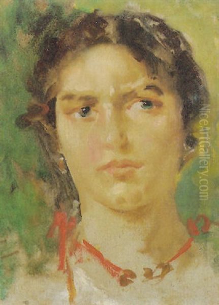 Ritratto Di Fanciulla Con Collana Rossa - view 1