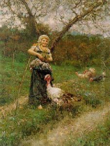 The Grape Picker by Francesco Paolo Michetti
